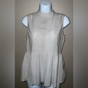 Doe & Rae babydoll tank top crème / tan /  dress / casual